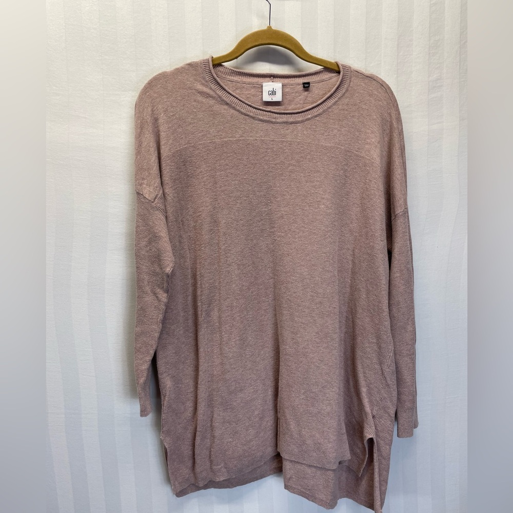 Cabi Mauve Sweater / loose sweater knit Large Mauve style #3528